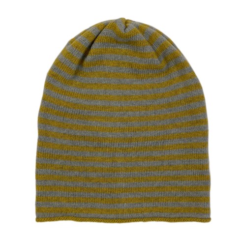 fine merion beanie light grey ochre